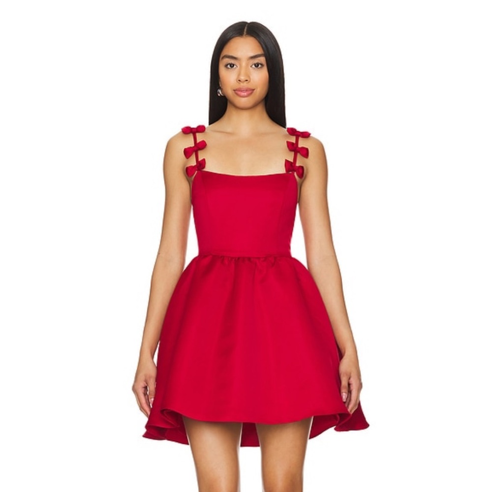 Elliatt / Revolve Red Mini Dress with Bow Straps